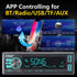 LXKLSZ MP3 Car Stereo Bluetooth Single Din LCD Audio Radio with Brightness Adjustment APP Control Player Supports Hands