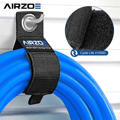 AIRZOE Blue Wool Heavy Duty Storage Cable Straps, 13-inch (6 Pack), Lock Style