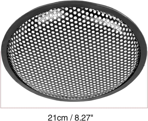 Unifizz 2pcs Black Metal Waffle Grill Cover Protector for 8 Inch Car Universal Audio Speaker Subwoofer