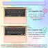 Silicone Keyboard Cover Skin for MacBook Air 13.3 inch A2337 M1, Touch ID & Retina Display US Layout Ultra Thin