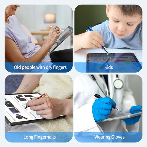 Abiarst Stylus Pens for Touch Screens, Portable High Precision Capacitive Stylus for iPad, iPhone, Samsung - 5-Pack