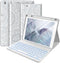 Hamile iPad 9th Generation Case with Keyboard, 10.2 Inch Backlit Wireless Detachable Folio Cover with Pencil Holder