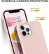 DUEDUE Liquid Silicone Soft Gel Rubber Case for iPhone 12 Pro Max 6.7", Full Protective with Microfiber Cloth Lining,