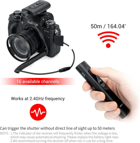 PROfezzion Wireless Shutter Release Remote Control for Fuji Fujifilm X-H2S X-T5 X-T4 X-T3 Cameras