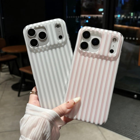Jmltech 17 for iPhone Pro Max Case Striped Phone Cases Cute Women Girly Trendy Shockproof Slim Soft TPU and Hard PC