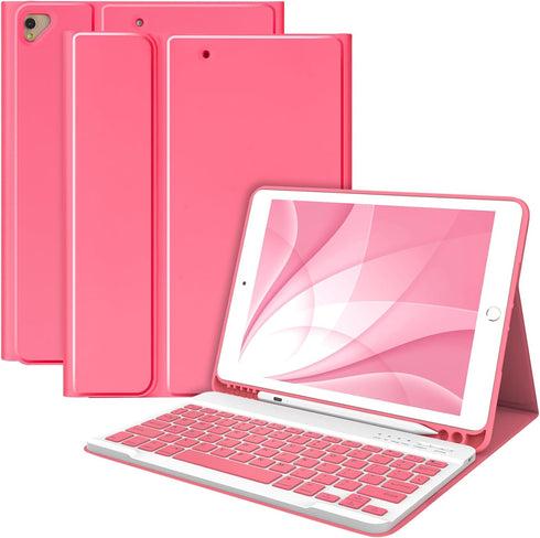 Keyboard Case for iPad 10.2" 9th 8th 7th Generation, Detachable Bluetooth Keyboard & Pencil Holder, Auto Sleep/Wake