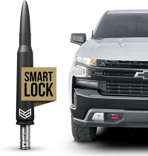 RONIN FACTORY Bullet Antenna for Chevy Silverado & GMC Sierra Trucks - 50 Cal Anti Theft Short Replacement Carwash Safe