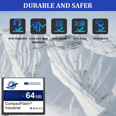 THREE COLOUR DOGFISH 64MB 5PACK FAT16 Dogfish Compact Flash Memory Card Industrial CF Type I Card for Industrial