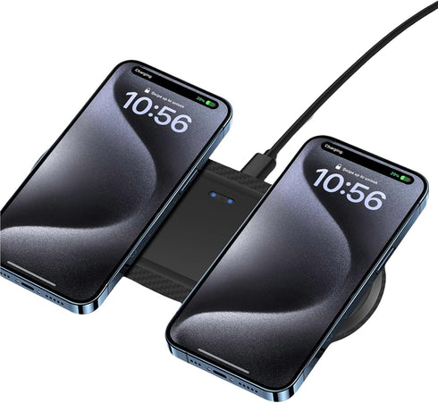 Wireless Charger, Dual 20W Charging Pad for Samsung Galaxy S24/S23/S22/S21/S20/S10/Note, Fast Charging Pad for Apple