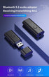 Bluetooth 5.3 Transmitter Receiver, 3.5mm Aux Wireless USB Adapter for TV, PC, Home/Car Stereo, Handsfree Calls