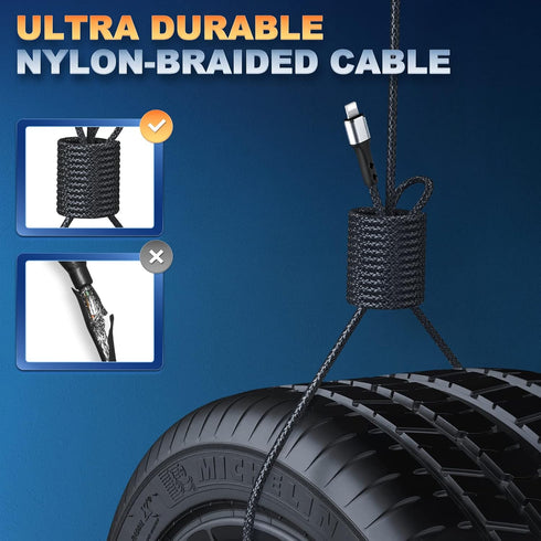 OIITH 6Ft iPhone Charger (2-Pack) - MFi Certified, Fast 2.4A Nylon Braided Lightning Cable for iPhone 13/12/11/X/Xs