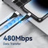 Extra Long iPhone Charger Cord 15FT, Apple MFi Certified USB A to Lightning Cable Braided Fast Charging Cord for iPhone