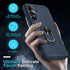 Janmitta Heavy Duty Case for Samsung Galaxy A35 5G, 2024 Navy Blue, with Tempered Glass Protector & Rotatable Kickstand.