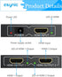 eSynic 4K/30HZ HDMI Splitter, 2 Way HDMI Splitter 1 in 2 Out for HDTV, PS4, Blu-ray Player