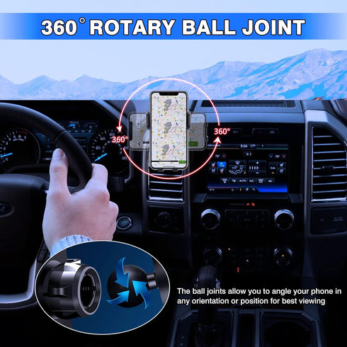 Karltys F150 Car Phone Holder Mount for Ford F-150 2021-2024, Dash Air Vent, Thick Case Friendly for 4-7 Inch Phones