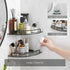 2 Pack Voldra Glass Corner Shower Caddy, Adhesive Corner Shower Shelves for Inside Shower No Drilling, Tempered Glass