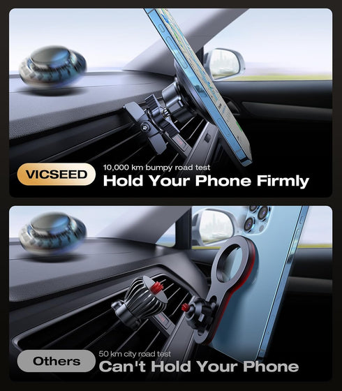 VICSEED for MagSafe Car Mount with Upgraded Strongest Magnet Power, 360 Adjustable Magnetic Phone Holder for iPhone