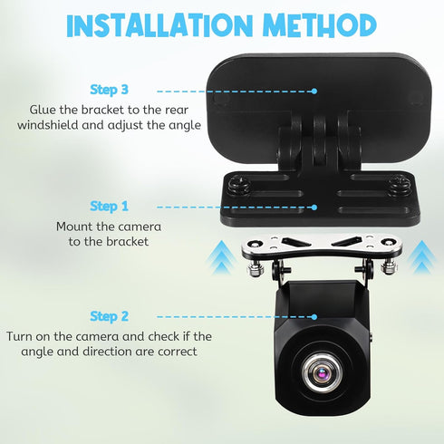 Giantree 1PCS Rear Camera Holder, Universal Dash Cam Rear View Camera Mount with A Screwdriver Tool, Adjustable Back