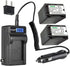 Kastar 2-Pack VW-VBT380 Battery and LCD AC Charger, Compatible with Panasonic HC-V550M, HC-V620M