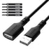 10 FT USB 2.0 Extension Cable 3 Pack - Type A Male to Female Adapter for Printer, Keyboard, Mouse, Hard Drive, Black