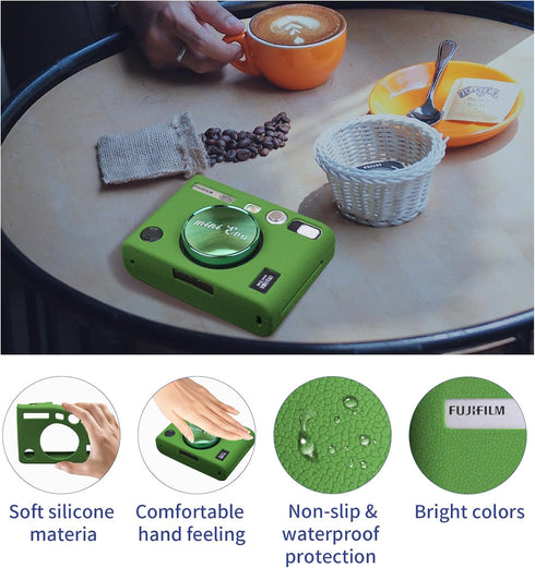 Mini EVO Case, Protective Case for Fujifilm Instax Mini EVO Hybrid Instant Camera, Lightweight Full Protector - Green