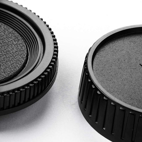 Camera Body Cap and Lens Rear Cap Cover Replacement Set for Minolta MD MC Mount Cameras, 2 Sets