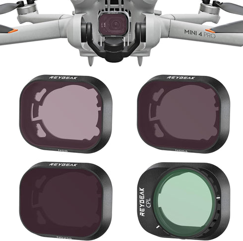REYGEAK ND CPL Filters Set for DJI Mini 4 Pro, 4 Pack ND8 ND64 ND256 CPL Polarizer, Multi-Coated HD Optical Glass