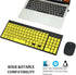 Full Size Large Print 2.4g Wireless Keyboard and Mouse with Oversized Print for Kids, Visually Impaired, Low Vision