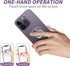 Cell Phone Ring Holder, 360° Rotation Transparent Finger Ring Kickstand, Clear Compatible with Most Phones, 2 Silver +