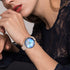 Bands for Samsung Galaxy Watch Active 2 40mm/44mm - Shiny Diamond Stainless Steel Strap with Rhinestone Cover