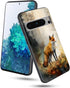 Slim Soft TPU Silicone Phone Case for Google Pixel 8 Pro 6.7" 2023, Watercolor Fox Pattern Design, Shockproof