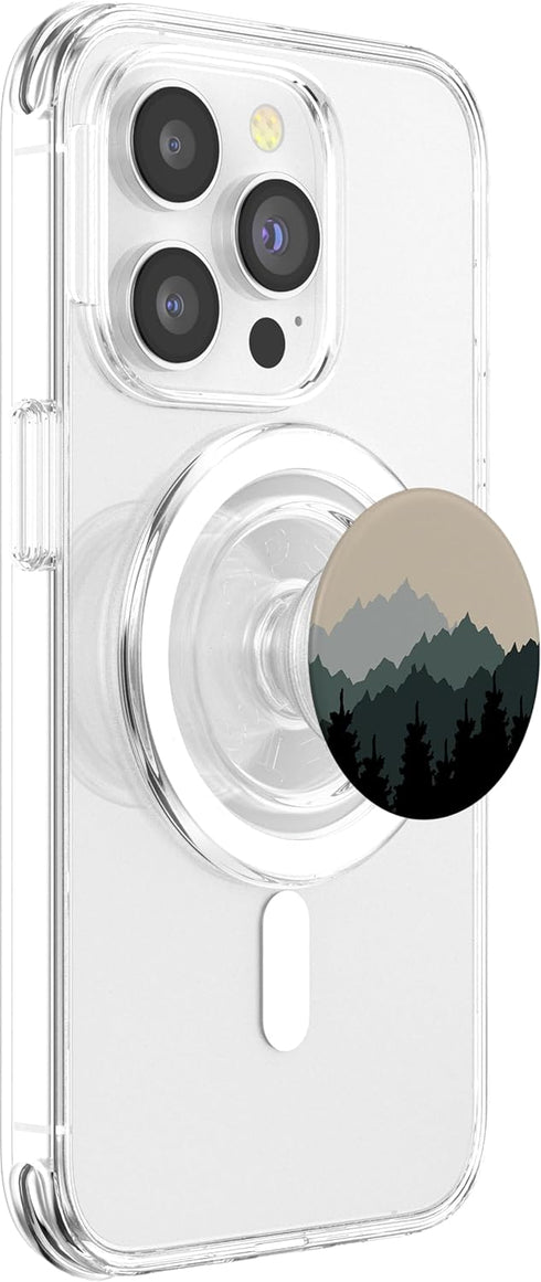 PopSockets PopGrip for MagSafe - Mountains Trees Forest Wild Nature Abstract Art Minimalist