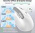 FOPATO 5.0 2.4G Click,60% Pressure,3 Ergonomic Vertical Mouse,Wireless Bluetooth and Mouse,Silent Reduced Wrist