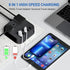 European Plug Adapter, Unidapt US to UK Power Strip with USB C and 4 USB Ports, 3 AC Outlets, 5ft Extension Cord