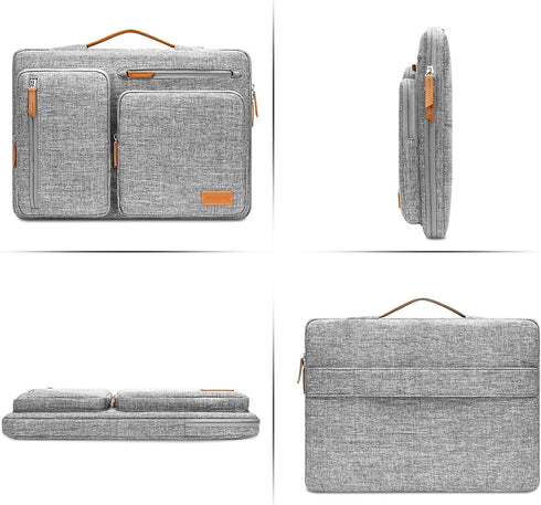 MOSISO 360 Protective Laptop Sleeve, Compatible with 17-17.3 inch Dell, HP, Lenovo, Asus, Side Open Bag with 4 Pockets