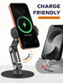 QooWare Phone Stand for Desk - Adjustable Height and Angle Foldable Cell Phone Stand Holder, No Dropping Stable