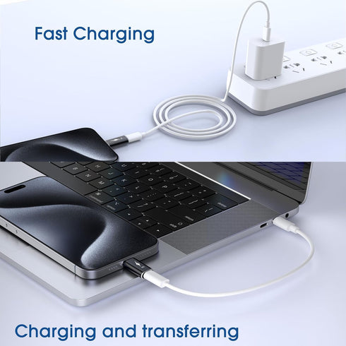 TechMatte 3 Pack Lightning to USB-C Adapter, PD Fast Charging for iPhone 15/Plus/Pro/Pro Max & More Type C Devices,