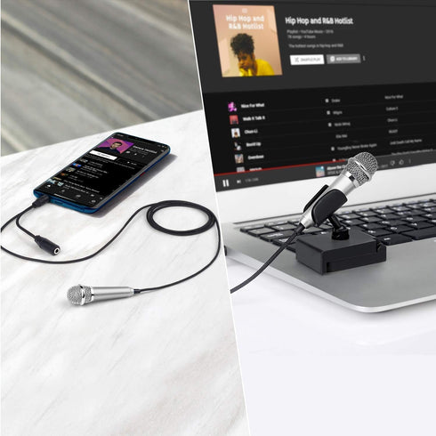 Uniwit Mini Portable Vocal/Instrument Microphone for Voice Video Recording Singing,Vlogging, Podcasting,Tiny Microphone