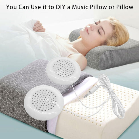 Flylin Pillow Speaker, 3.5mm DIY Portable Mini Stereo Speakers with 2 HiFi Speakers for MP3 Phone Portable CD