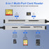 Memory Stick Pro Duo Adapter for iPhone, 6 in 1 SD/TF/M2/MS/CF/XD Multi Card Reader with Lightning+USB A+C