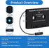 Mersoco Cassette 5.0 Cassette Car Bluetooth Reciver, Tape Player BT Aux Adapter with Hands-Free