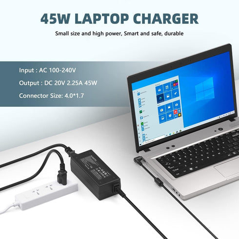 45W 20V 2.25A AC Adapter Laptop Charger for Lenovo Thinkpad Compatible