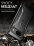 Poetic Revolution Case for Google Pixel 8 5G, 6.2", Black - Rugged, Full-Body, 20FT Drop Tested, Kickstand & Screen