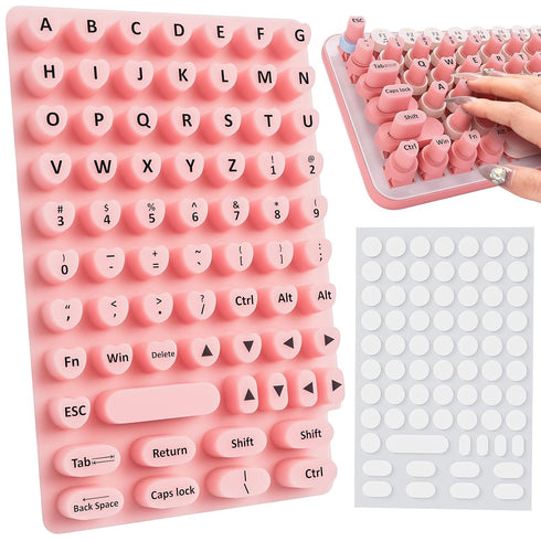 70PCS Raised Keyboard Stickers for Long Nails, Universal Nail Art Keyboard Bubbles, Self-Adhesive Keyboards for Long