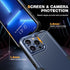 Diaclara iPhone 13 Pro Max Case, Heavy Duty with Privacy Screen Protector, Anti Spy, Dark Blue