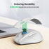TECKNET Wireless Mouse, 2.4G USB Computer Mouse, 6-Level Adjustable 4800 DPI, Ergonomic Grips, 6 Buttons - White