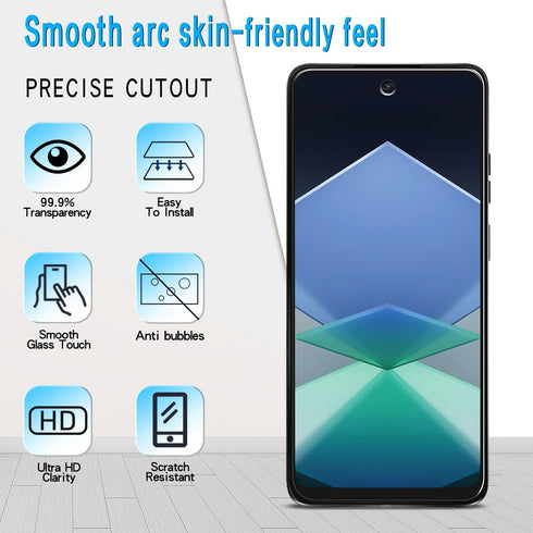 Slanku 3 Pack Tempered Glass Screen Protector for Moto G Play 2024, Touch Sensitivity, Scratch Resistant, Bubble Free