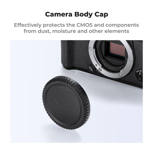 K&F Concept X Mount Body Cap & Rear Lens Cap Cover Kit for Fuji X-Pro2, X-T2, X-T3, XT4, XT5