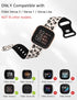 Minyee 2 Packs Leopard Engraved Band for Fitbit Versa 2/Versa/Versa Lite, Two-Tone Cheetah Soft Silicone Sport Strap