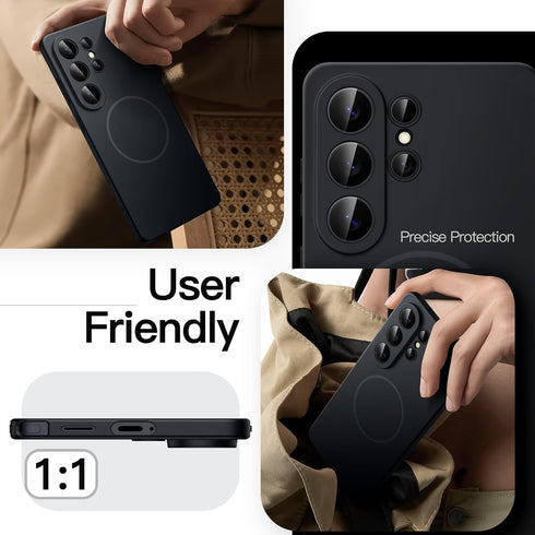 JETech S26 Magnetic Slim Case for Samsung Galaxy Ultra, Compatible with MagSafe, Anti-Slip Grip & Full Camera Lens